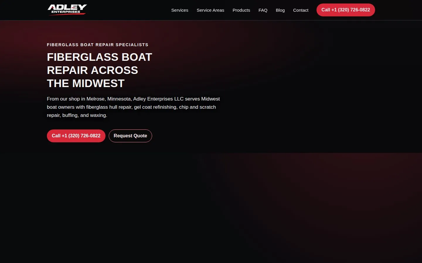 Home page of the Adley Enterprises website